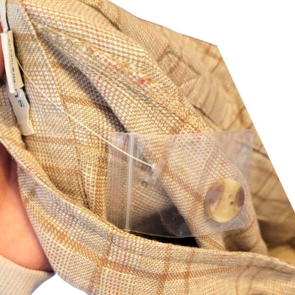 Sundance Women's Light Tan Plaid Trouser Pants Size 8P - Picture 6 of 7